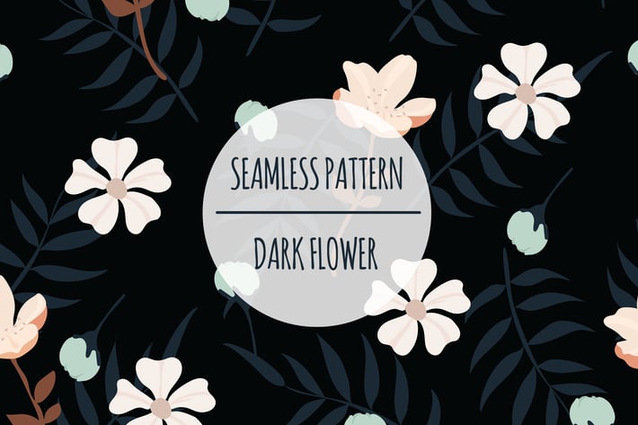 Dark Flower – Seamless Pattern