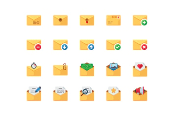 20 Envelope icons
