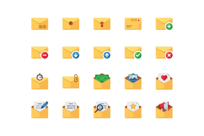 20 Envelope icons