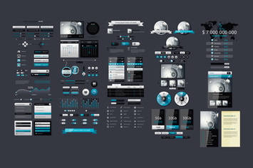 infographics element with Vector GUI Template
