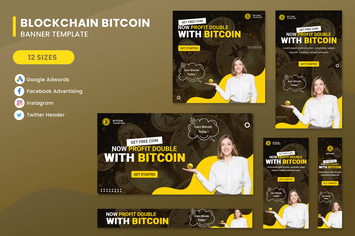 Bitcoin Banner Ads Set Template