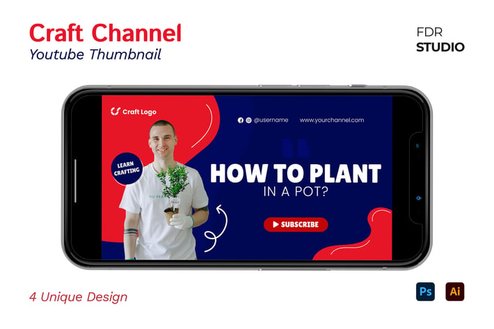 Craft Channel Youtube Thumbnail