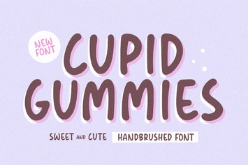 Cupid Gummies - Cute Handbrushed Logo Font