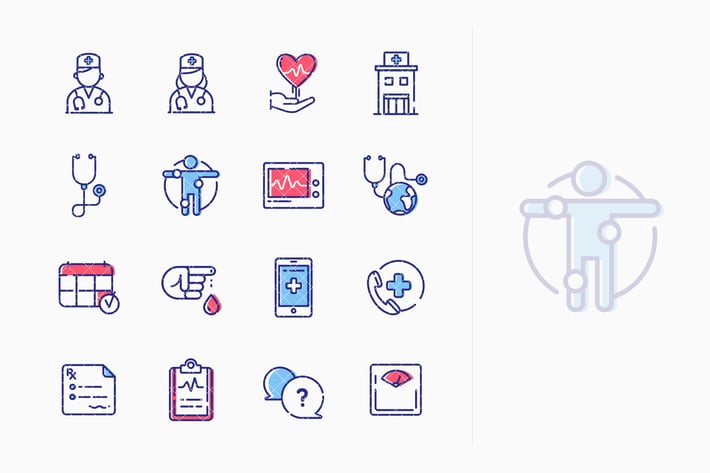 Medical & Health Care Icons Set 1 - Outline Series