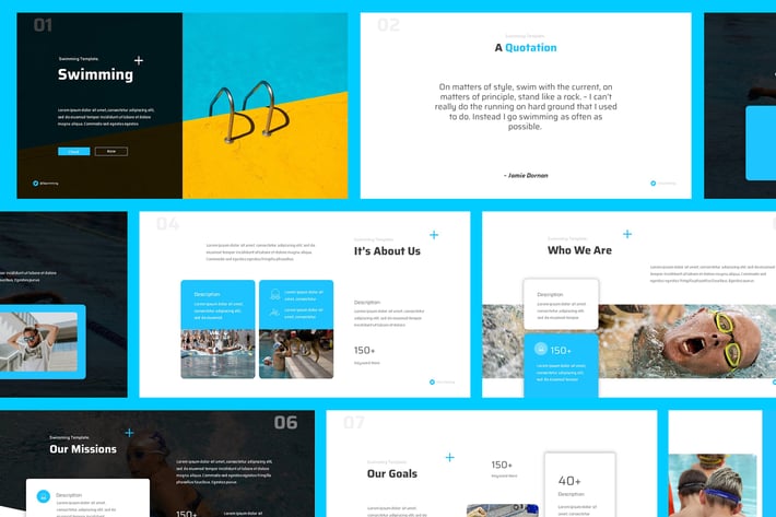 Swimming Powerpoint Presentation Template
