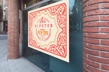 Horizontal Poster Street Mockup