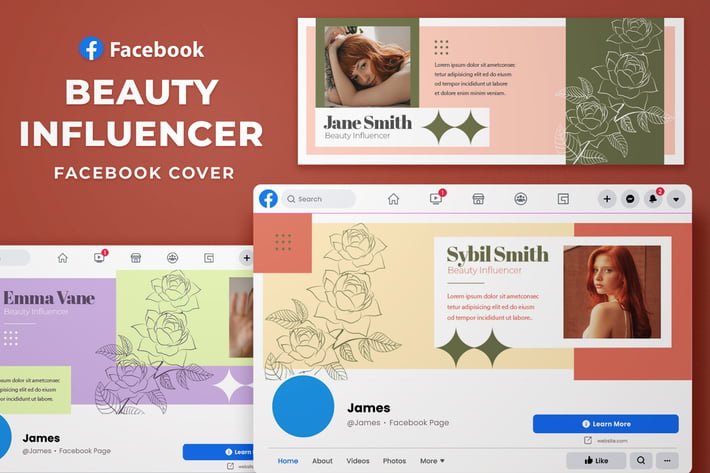 Facebook Cover - Beauty Influencer
