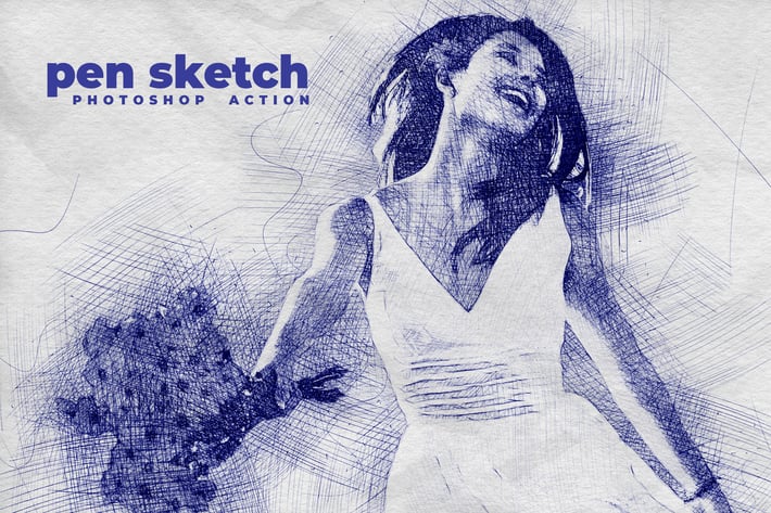 Pen Sketch Photoshop Action