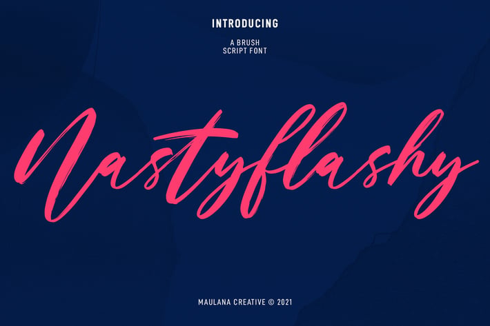 Nastyflashy Brush Script Font