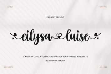 ES Eilysa Luise - Beautiful Hand Script Font