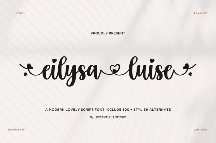 ES Eilysa Luise - Beautiful Hand Script Font