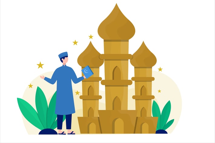 Ramadan Concept Flat Vector Illustration