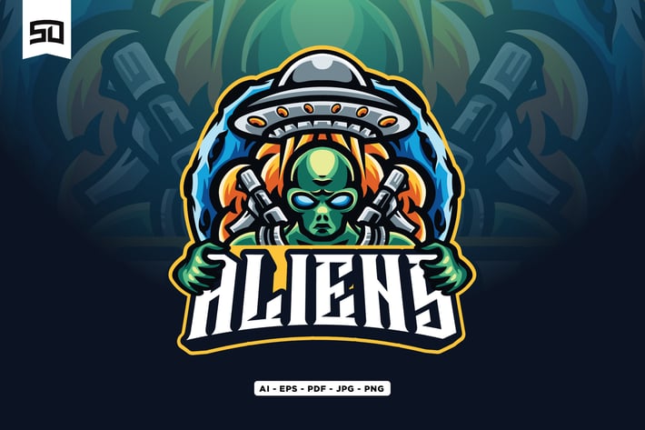 Alien Mascot Logo Design