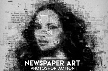 Newspaper Art Photoshop Action 