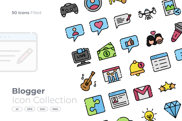 Blogger Color Icon