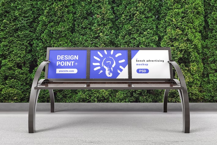 Bench Advertising Mockup 02