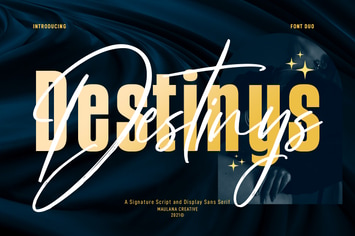 Destinys Font Signature Script Display Sans Serif