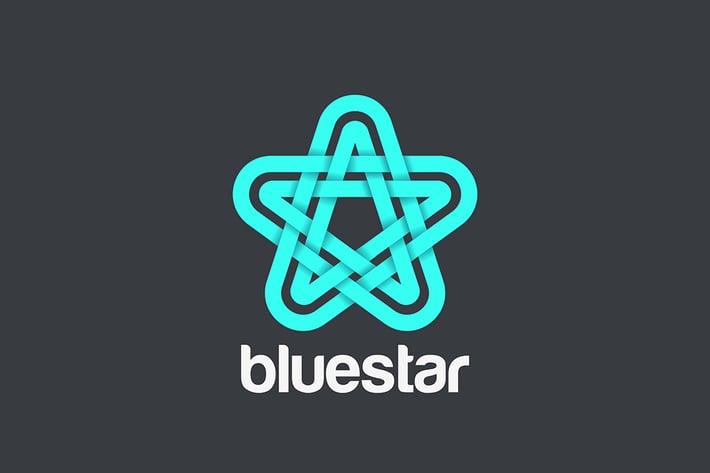 Star Logo abstract design Linear style