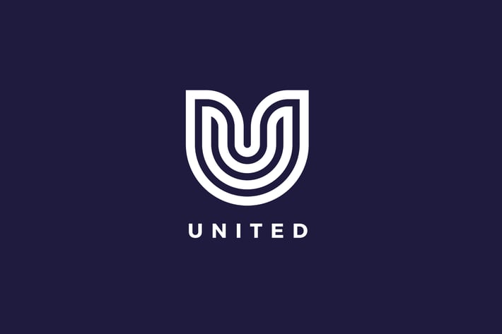 United U Letter Logo Template