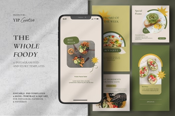 Vegan Food Restaurant - Feed Story Instagram