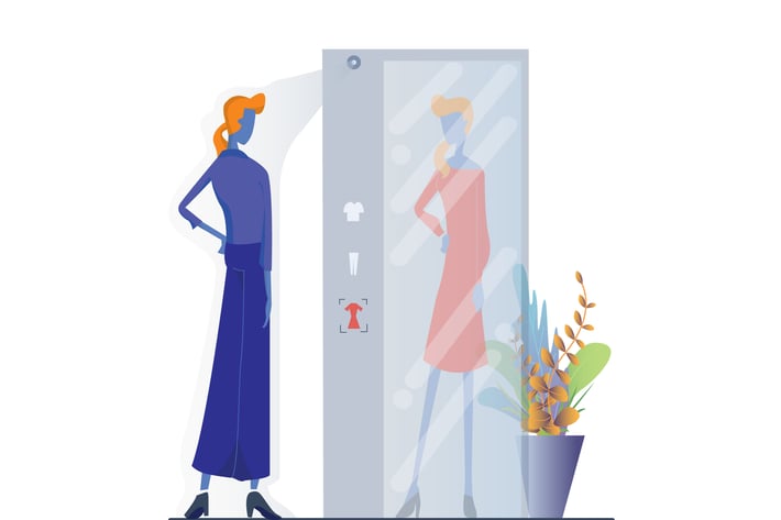 AR Technology Shopping Illustration