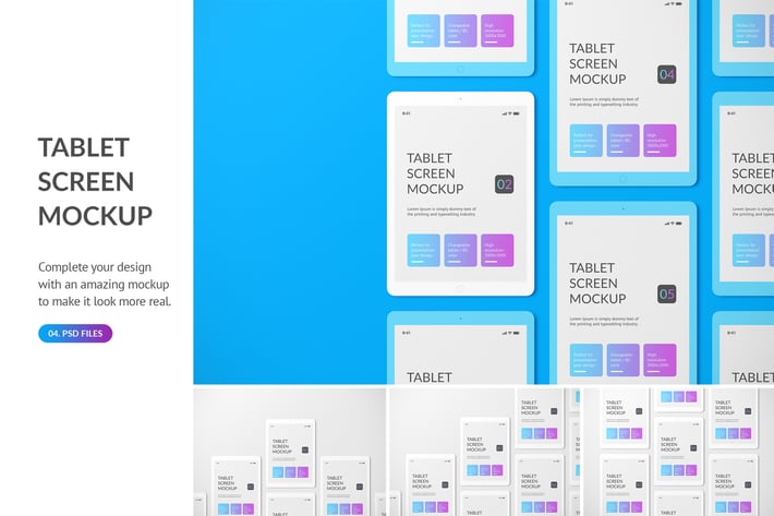 Unicolor Tablet Mockup