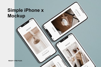 Simple iPhone x Mockup