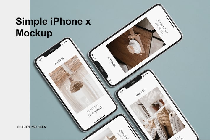 Simple iPhone x Mockup