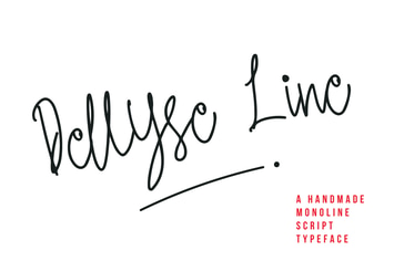 Dellyse Line - A Handmade Monoline Script Typeface