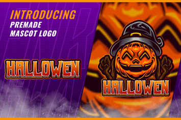 Hallowen Pumkin - Mascot Esport Logo Template