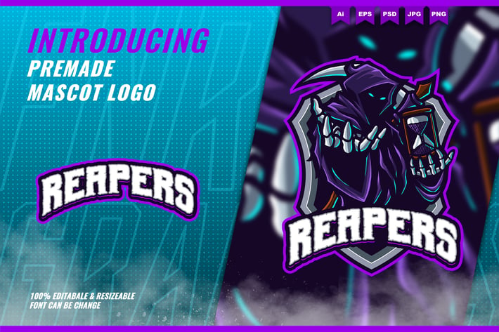 Death Reaper - Mascot Esport Logo Template