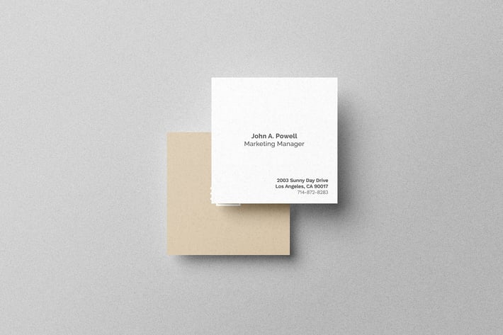 Square Card Mockup