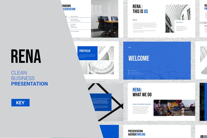 Rena - Clean Minimalist Presentation Keynote