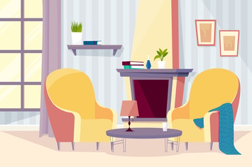 Old People's Room - Illustration Background