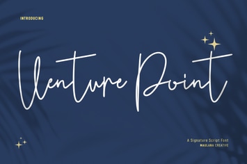 Venture Point Script Font