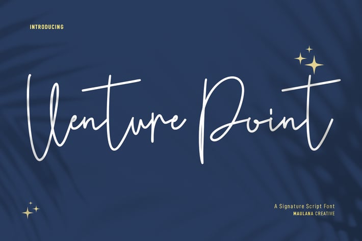 Venture Point Script Font