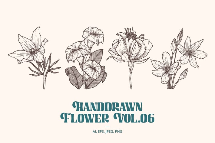 Handdrawn Flower 06