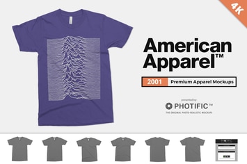 American Apparel 2001 T-Shirt Mockups