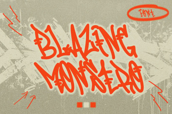 Blazing Monstro - Freestyle Graffiti Font