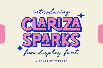 Clariza Sparks - Fun Layered Display Font