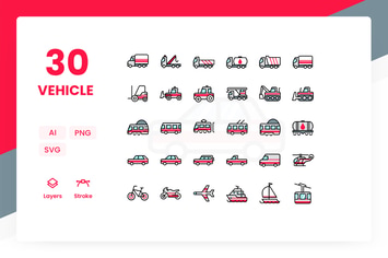 Vehicle - Icons Pack (Color)