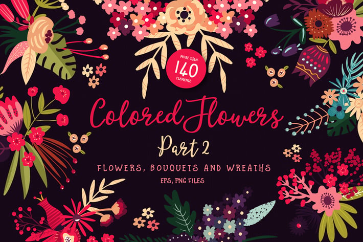 Colored Flowers Part 2
