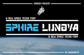 Sphire Lunova - New Spcae Techno Font
