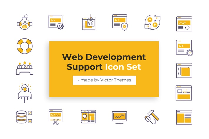 Web Development Support Icons