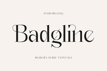 Badgline Modern Serif Typeface 