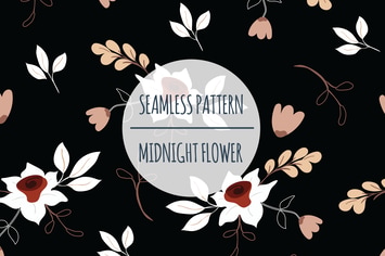 Midnight Flower – Seamless Pattern