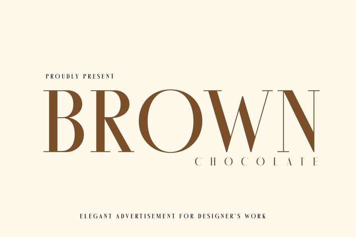 Brown Chocolatte Advertisement Font