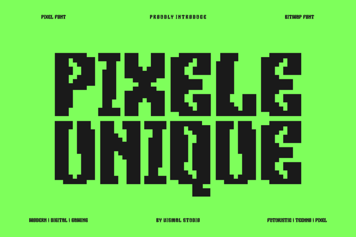 Pixele Unique - Game & Pixel Font