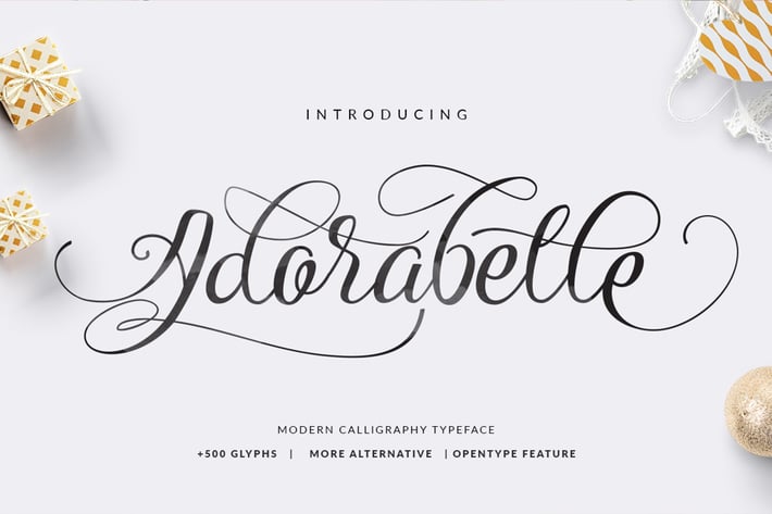 Adorabelle Elegant Wdding Font Logotype