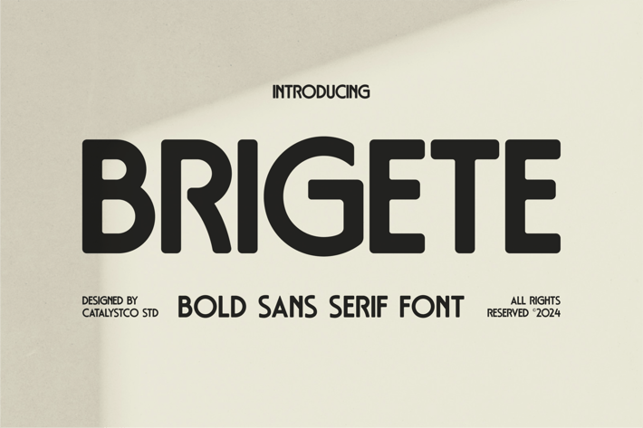 Brigete Sans Serif Bold Font